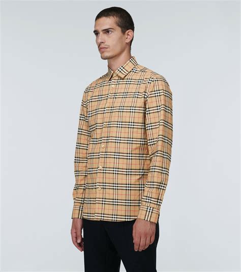 burberry sky blue check stretch cotton shirt|burberry check shirt.